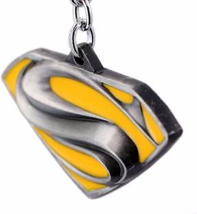 MGP FASHION superman yellow silver logo birthday,gift, car,bike,couple,new design,boy and girl metal key chain Key Chain