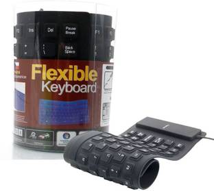 Smacc Flexible Wired USB Laptop-size Laptop Keyboard Compatible with Desktop, Laptop, Tablet, iPad, Mac