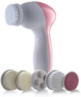 MOBONE 5 in 1 Multi-Function Portable Facial Skin Care Electric Massager/Scrubber with Facial Latex Brush Cosmetic Sponge Z03