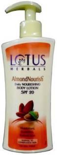 LOTUS HERBALS Sunscreen - SPF 50 ALMOND NOURISH DAILY NOURISHING BODY LOTION