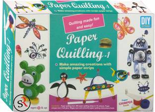 Ekta Paper Quilling Kit series 1 enhance Creativity, kids gift item Buy online Make amazing creations with simple paper strips, crimper tool inside