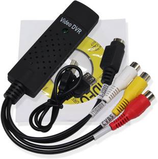 AVB  TV-out Cable Original USB 2.0 Easycap Easier Cap 4 Channel DC60-008 Tv Dvd Vhs Video Adapter Capture Card Audio Av Capture Support Windows Xp/7/Vista 32 Win 10- Video And Audio Capturing Device directly from TV