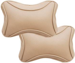 AuTO ADDiCT Beige Leatherite Car Pillow Cushion for Ford
