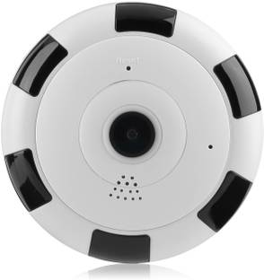 V380 Fisheye 360 Degree Panoramic Wireless WiFi IP CCTV Security Camera | 1.3 Megapixel | 960P HD | With SD Card Slot (support up to 128 GB) | IR Night Motion Detection | 2-way Audio (Black & White Stripes) Security Camera