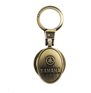 Universal Aai Premium Quality Yamaha Design Locking Metal Keychain - Gold Key Chain
