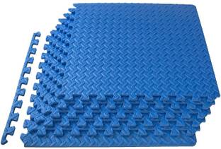 KOBO Puzzle Exercise Mat, EVA Foam Interlocking Tiles, Protective Flooring for Gym and Cushion for Workouts (6 Feet x 4 Feet) Blue 12 mm Exercise & Gym Mat