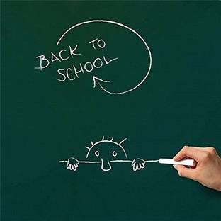 HOUSE OF QUIRK Green Board Vinyl Wall Sticker Removable Decal For Home / School / Office / College / Study Room / Kitchen (45 x 200 cm) Green board