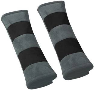 AuTO ADDiCT Grey, Black Leatherite Car Pillow Cushion for Mahindra