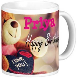 फाब्कल्चर Happy Birthday Priya सिरेमिक मग