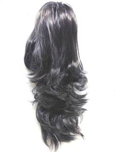 Alizz Natural black 2 in 1 pony wig clutcher step cutting style Hair Extension