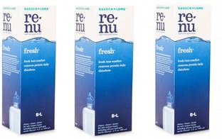 BAUSCH & LOMB Renu 120ml*3 cleaning solution(Pack of 3) Cleaning solution (360) lens solution