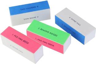 Royalkart Nail Buffer Pedicure Manicure tool for Fine Nail Edge, Smooth Nails,Shine Nails and removing nail edges ( Pack Of 4)