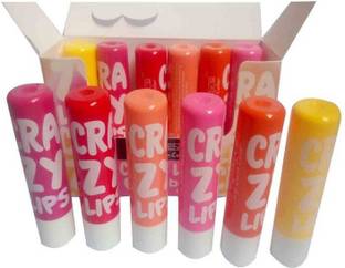 मेक लाइन Crazy Lips Lip Balm Multi 12 - Best Product नेचुरल फ्लेवर