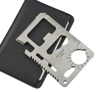 SEGGO Multifunctional Multi Purpose Stainless Steel Pocket Survival 11 In 1 Swiss Army Card