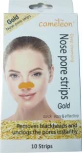 Cameleon Professional Range Nose Strips for Woman | Nose | Remove blackheads | with Gold Flavor Nose Strips (20 g) Wax