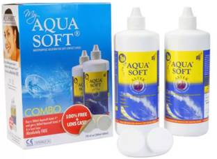 AQUASOFT Combo Pack (360ml+360ml) Multi Purpose Contact Lens Solution