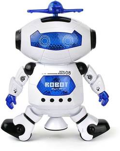 AKSHAT Dancing Robot with Music, 3D Flashing Lights, Dancing Naughty Robot for Kids,Battery Operated, Multi Color