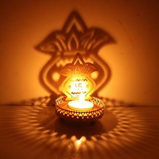 JaipurCrafts Kalash Designer Iron 1 - Cup Tealight Holder