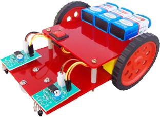 NASA Tech Line Following Robot Complete Kit - Ir Sensor Based Line Follower With Instruction, Track And Project Report