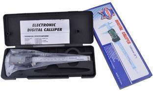 BALRAMA Digimatic Vernier Caliper 0–150 mm/0–6 inch Metric/Imperial Dual Reading Electronic Digital Vernier Caliper with Storage Box Case + Extra Spare Battery + Large LCD Display + IP54 Water Resistant Hardened Stainless Steel Vernier Caliper Micrometer Electronic Gauge Micrometer Ruler Tool Used for 4 Way Measurement Inside + Outside + Depth + Step Micrometer Screw Gauge