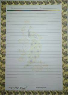 पी सेफ Designer Sheets (Pack of 3x20 Sheets) वन साइड रूल्ड A4 प्रोजेक्ट पेपर