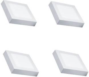 D'Mak 15 Watt Square LED Surface Mounted Panel Light, Cool White Mounted Panel Cool White Pack Of 04 Flush Mount Ceiling Lamp