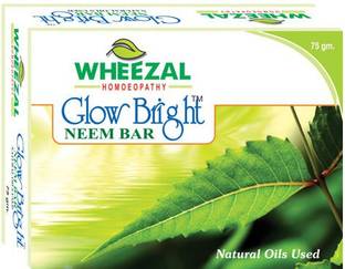 WHEEZAL Glow Bright Neem Bar 7g each [ Pack of 4] [ 75gX4 , 300gms]