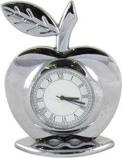 GoldGiftIdeas Analog Silver Clock
