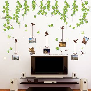 Aquire 150 cm Wall Sticker Hanging Vines & Bird Carrying Frames Self Adhesive Sticker