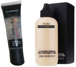 TheTopNotch Face and Body Foundation & Mac Infallible Mattifying Face Gel Primer