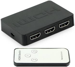 AlexVyan  TV-out Cable HDMI 4K, Intelligent 3 Port HDMI Switch Box with IR Remote Control,, HDMI Switch Hub, Support Full HD 4K 2K 1080P 3D