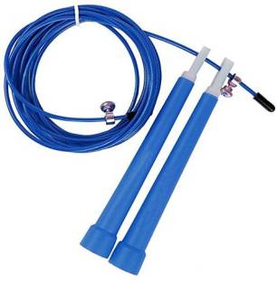 Leosportz peed Skipping Rope 10 Feet Long Adjustable Steel Cable Wire Speed Skipping Rope