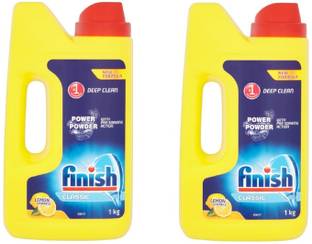 Finish Classic Deep Clean Power Powder Lemon Sparkle Pack Of 2 Dishwashing Detergent