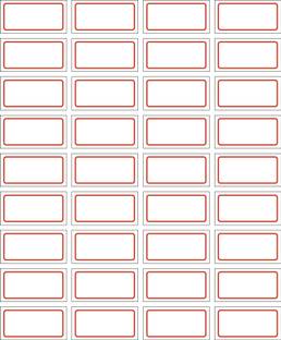 NPLABEL Blank Stickers With Border for General Use - 40 X 20 mm, 500 Stickers Per Packet, Self Adhesive Paper Label