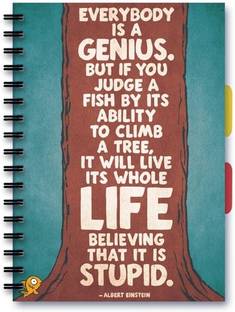 Posterskart Everybody Is A Genius' Albert Einstein Motivational Quote Notebook A5 Ruled A5 Notebook 80 Gsm Ruled 200 Pages