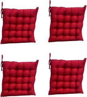 AVI Microfibre Solid Chair Cushion Pack of 4