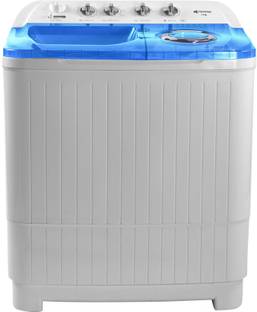 Micromax 7.5 kg Semi Automatic Top Load Washing Machine White, Blue