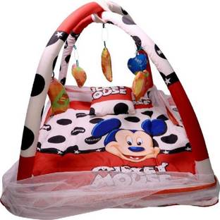 Chote Janab Baby Play Gym With Mosquito Net (Mickey Mouse) Mosquito Net for Kids Mickey Mouse