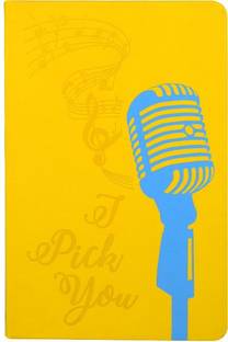 Doodle Sing Aloud Music Notebook Diary, A5 (8.5 X 5.5 X 0.6 Inches), Yellow, Ruled, 192 Pages, 80 GSM A5 Diary Ruling 192 Pages