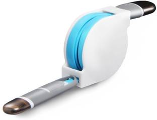 IGADG Micro USB Cable 1 m 2 IN 1 Retractable Data Cable with Micro USB and Lightning Ports