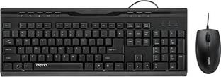 RAPOO NX1710 Wired USB Standard Desktop Keyboard Compatible with Desktop, Laptop, Mac