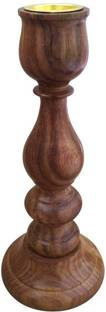 DESI KARIGAR Wood 1 - Cup Candle Holder