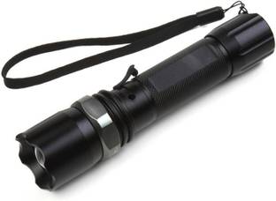 GLOWISH Zoom Torch Tactical Led Rechargeable With 18650 Battery Flashlight Torch Zoom 3 Mode Focus Car/Wall Charger Included With Plastic Box Torch Torch