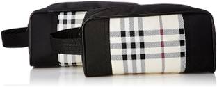 KUBER INDUSTRIES Canvas Black Shaving Kit Set Of 2 Pcs (SLTSK99829) Travel Shaving Bag