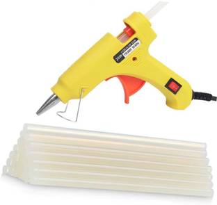 RIVI Qiaote 20 watt yellow with glue flow control with 15 hot melt glue sticks Standard Temperature Corded Glue Gun