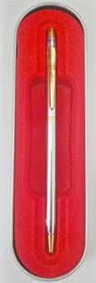 PIERRE CARDIN Kriss White Gold Metal Body Pen, Gold Trim, Ball Pen