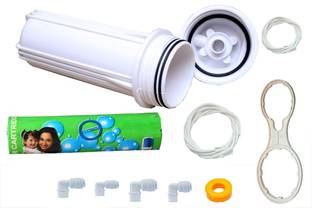 IONIX triple o ring complete set for installation, Compatible with all RO/UV/UF Water purifiers, Comes with Both 1/4 & 3/7 Inlets & Pipe, Triple O ring mean Triple protection from leakage, Can be used in up-to 75 Floors High-rise Solid Filter Cartridge