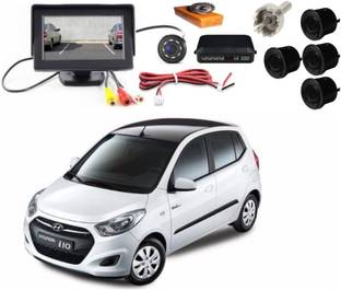AUTOGARH Premium Car TFT Monitor & LED Camera with Parking Sensor Kit For i10 Combo