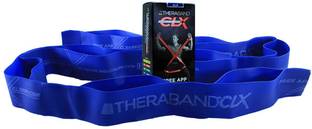 Theraband Latex Free CLX Consecutive Loops,Individual 5 Foot Pre-Cut, 9 Loops, Intermediate Level 2, Extra Heavy, Blue Resistance Band