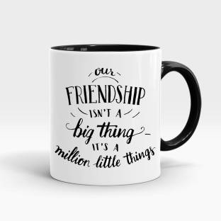 MUGKIN Happy Friendship Day Printed for friend & Best friend, Best gift for friend, Friendship day gift, For bestie 197 Ceramic Coffee Mug